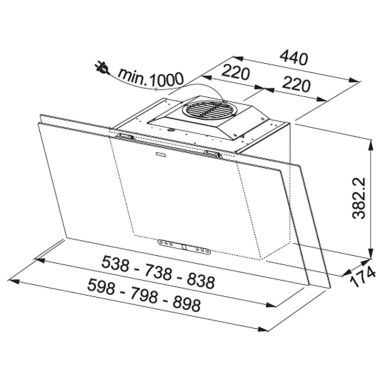 FRANKE Вытяжка настенная MARIS 2.0 FMA 2.0 607 BK черный (330.0550.057)