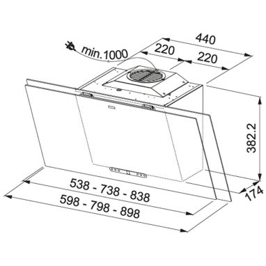 FRANKE Вытяжка настенная MARIS 2.0 FMA 2.0 907 BK черный (330.0550.059)