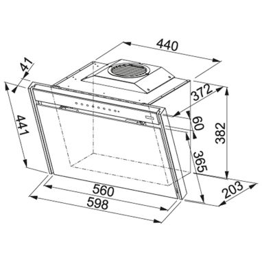 FRANKE Вытяжка настенная FRAMES BY FRANKE FS VT 606 W XS BK нержавеющая сталь/черный (110.0377.356)