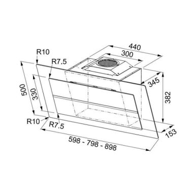 FRANKE Вытяжка настенная MARIS PLUS FMPL 606 WH B белый без декоративного кожуха (110.0338.351)