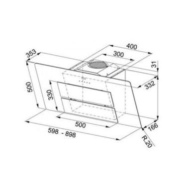 FRANKE Вытяжка настенная MARIS FMA 805 BK черный без декоративного кожуха (110.0260.654)