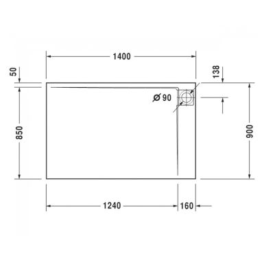 DURAVIT Душевой поддон P3 Comforts (720162000000000)