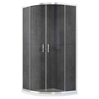 DUSEL Душевая кабина без поддона A-511 100x100x190 профиль хром, стекло тонированное