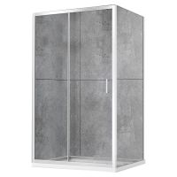 DUSEL Душевая кабина без поддона A-515 100x80x190 профиль хром, стекло прозрачное