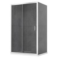 DUSEL Душевая кабина без поддона A-515 120x90x190 профиль хром, стекло тонированное