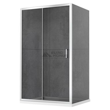 DUSEL Душевая кабина без поддона A-515 120x90x190 профиль хром, стекло тонированное