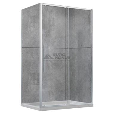 DUSEL Душевая кабина без поддона DSL191+195 120x80x190 профиль хром, стекло прозрачное