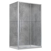 DUSEL Душевая кабина без поддона DSL191+195 120x90x190 профиль хром, стекло прозрачное
