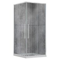 DUSEL Душевая кабина без поддона DSL194 Chrome 100x100x190 профиль хром, стекло прозрачное