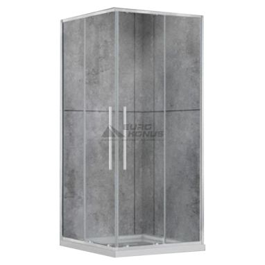 DUSEL Душевая кабина без поддона DSL194 Chrome 100x100x190 профиль хром, стекло прозрачное