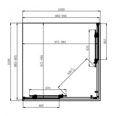 DUSEL Душевая кабина без поддона DSL194 Chrome 100x100x190 профиль хром, стекло прозрачное