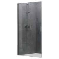 DUSEL Душевая перегородка WL171B 140x200 профиль black matt, стекло прозрачное