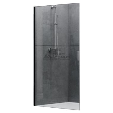 DUSEL Душевая перегородка WL171B 140x200 профиль black matt, стекло прозрачное