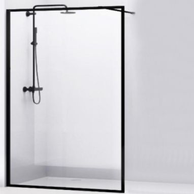 DUSEL Душевая перегородка WL171B1 120x200 профиль black matt, стекло прозрачное