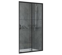 DUSEL Душові двері розсувні 1100x1900 мм EF185B Black Matt