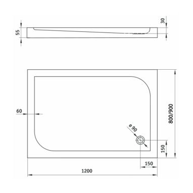 DEANTE Душевой поддон Cubic KTK 044B