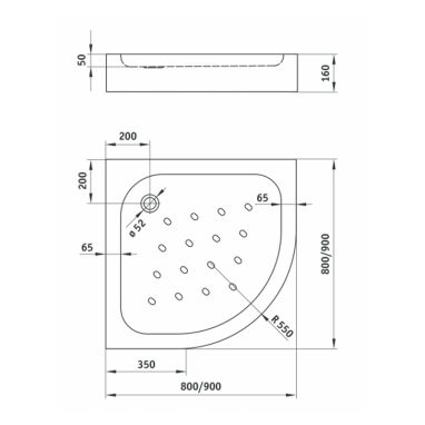 DEANTE Душевой поддон Standard New KTA 053B
