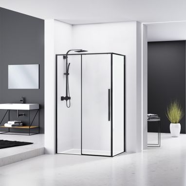 EGER Душевая кабина без поддона A LANY (599-550/1 Black)