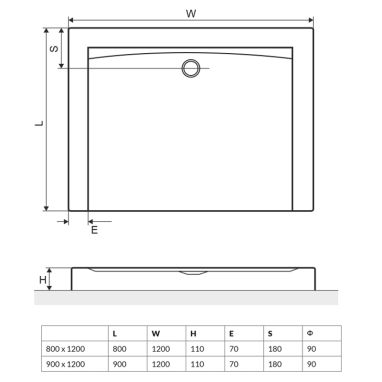 EXCELLENT Душевой поддон Forma Compact (BREX.FOR12WHC)