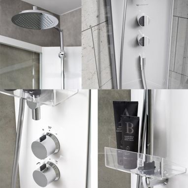 IDO Душевой бокс с термостатической панелью Showerama 10-5 Comfort 90x90 см (558.113.00.1)