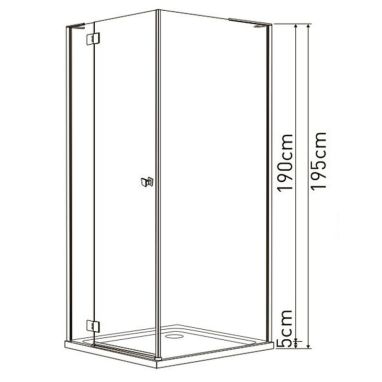 VOLLE Душевая кабина распашная Benita (10-22-905Lglass)