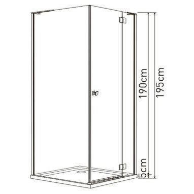 VOLLE Душевая кабина распашная Benita Right (10-22-905Rglass)