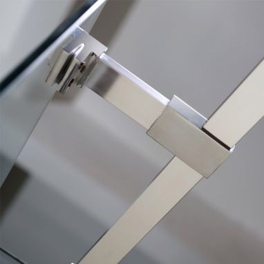 VOLLE Держатель стекла (E) с креплениями для душевой стенки walk-in длиной 200 мм 18-05E-20