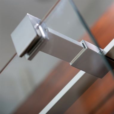 VOLLE Держатель стекла (E) с креплениями для душевой стенки walk-in длиной 300 мм 18-05E-30