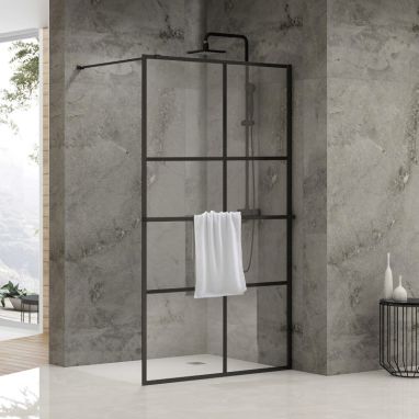 VOLLE Душевая стенка walk-in 1100x2000 мм Malla Negra (18-08-110black set)