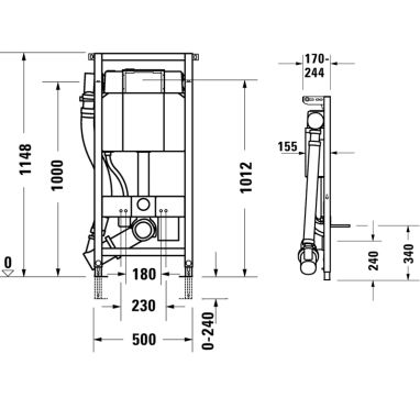 DURAVIT Инсталляция для унитаза с удалением запаха DuraSystem (WD1002000000)