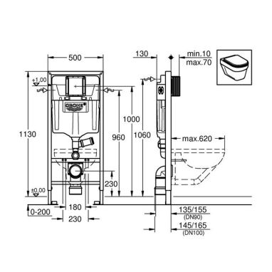 GROHE Инсталляция для унитаза RAPID SL (39002000)