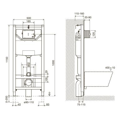 IMPRESE Инсталляция для подвесного унитаза 3 в 1 (i9120)