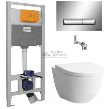 LAUFEN Комплект: инсталляция+унитаз подвесной с сидением PRO Rimless (H820966+H8969513B+i8120)
