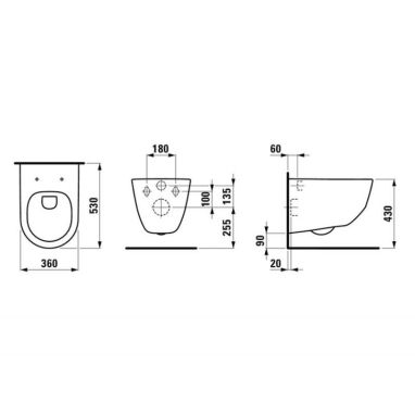 LAUFEN Комплект: инсталляция+унитаз подвесной с сидением PRO Rimless (H8669570000001+38772001+37131000)