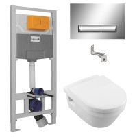 VILLEROY&BOCH Комплект: инсталляция Imprese + унитаз подвесной с сиденьем Architectura (i8120+5684HR01)
