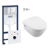 VILLEROY&BOCH Комплект: инсталляция Rapid SL + унитаз подвесной с сиденьем Architectura (38827000+5684HR01)