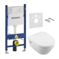 VILLEROY&BOCH Комплект: инсталляция Duofix + унитаз подвесной с сиденьем Architectura (458.126.00.1+5684HR01)