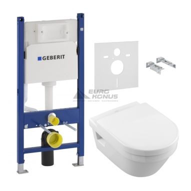 VILLEROY&BOCH Комплект: инсталляция Duofix + унитаз подвесной с сиденьем Architectura (458.126.00.1+5684HR01)