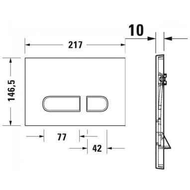 DURAVIT Клавиша смыва (WD5001011000)