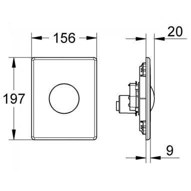 GROHE Клавиша смыва SKATE (38445SD0)