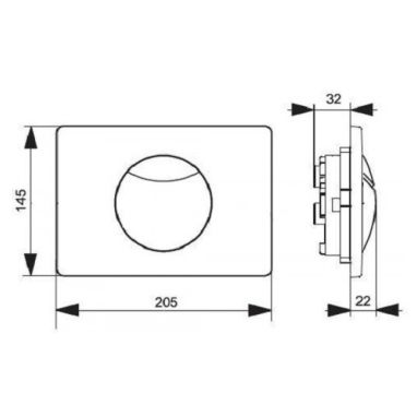 VILLEROY&BOCH Клавиша смыва E100 (92248561)
