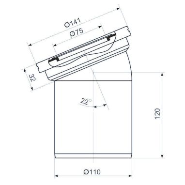 АНИ Пласт Труба фановая 110*/22,5° (W2220EU)