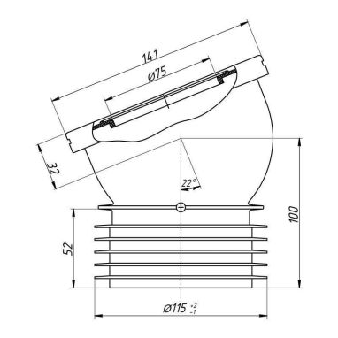 АНИ Пласт Труба фановая короткая 110*/22,5° (W2228)