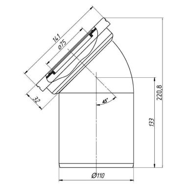 АНИ Пласт Труба фановая 110*/45° (W4220EU)