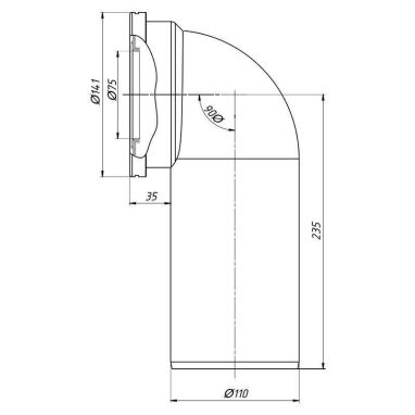 АНИ Пласт Труба фановая 110*/90° (W9220EU)