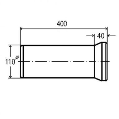 VIEGA Труба фановая прямая 110х400 (101831)
