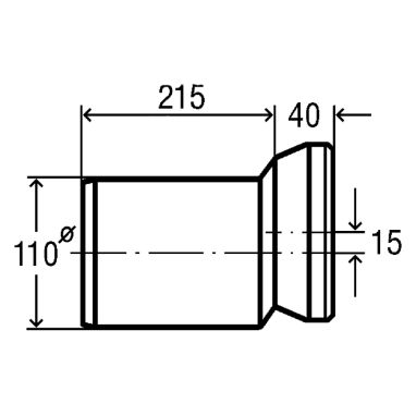 VIEGA Труба фановая прямая 110х255 (614775)