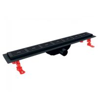 VALTEMO Трап горизонтальный d40 60 см с соединением d40-50 Aqualine Base Matt Black VLD-600420