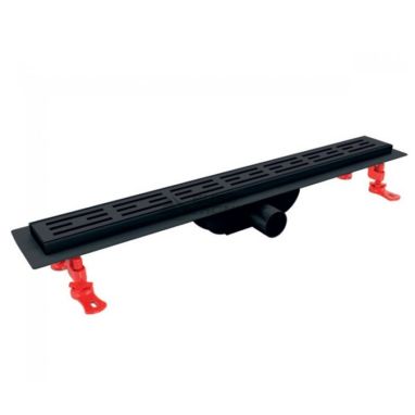 VALTEMO Трап горизонтальный d40 60 см с соединением d40-50 Aqualine Base Matt Black VLD-600420