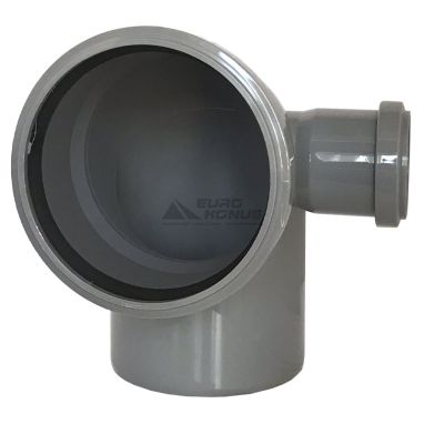 VSPLAST Колено для внутренней канализации 110*x90° с правым отводом 50*х90°
